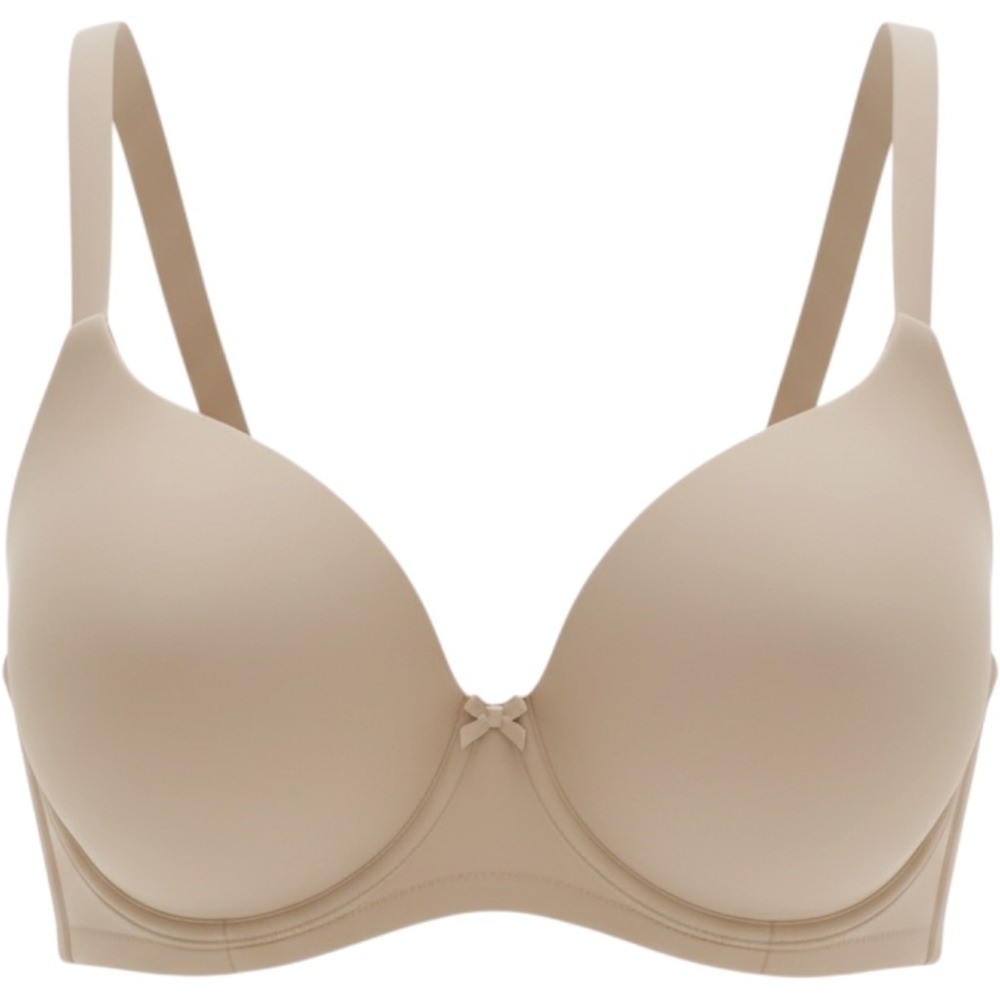 Intimissimi Beige Nude Underwire Molded Cup Bra Adjustable Straps Bow Detail